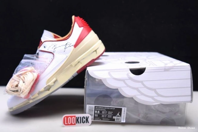 Bmlin Shoes Jordan Low White Red SP 2 Off-White DJ4375-106 Retro 0812